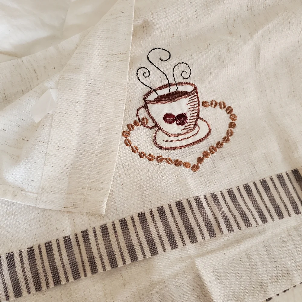 Coffee cafe au lait decorative window theme valance 58